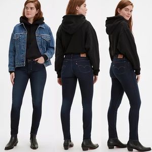 Levis 711 Dark Wash (Indigo Ridge) Skinny Jeans